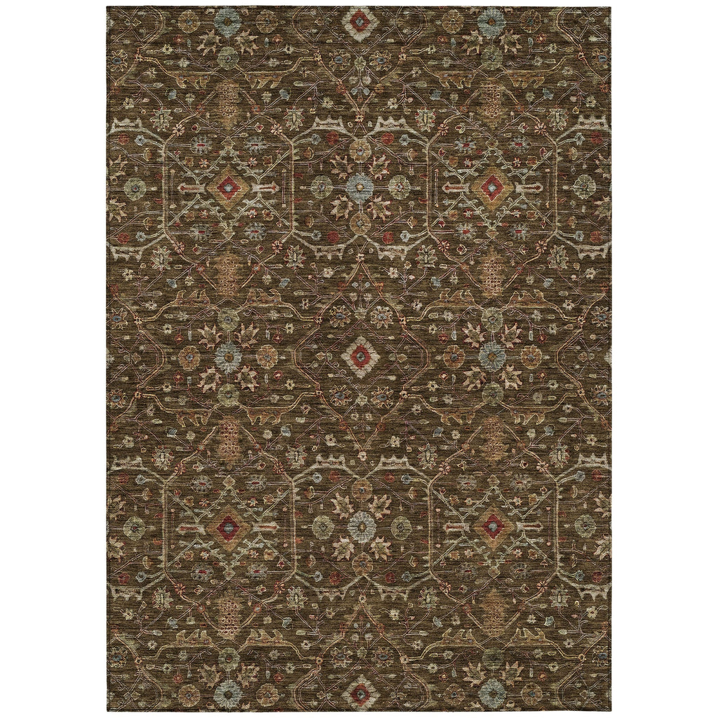 Machine Washable Indoor/ Outdoor Traditional Persian Chantille Rug