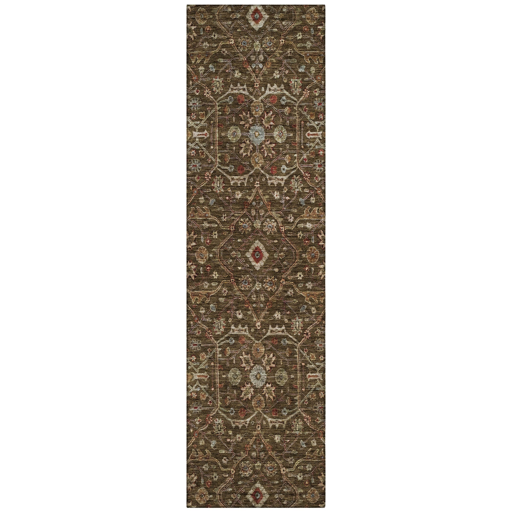 Machine Washable Indoor/ Outdoor Traditional Persian Chantille Rug