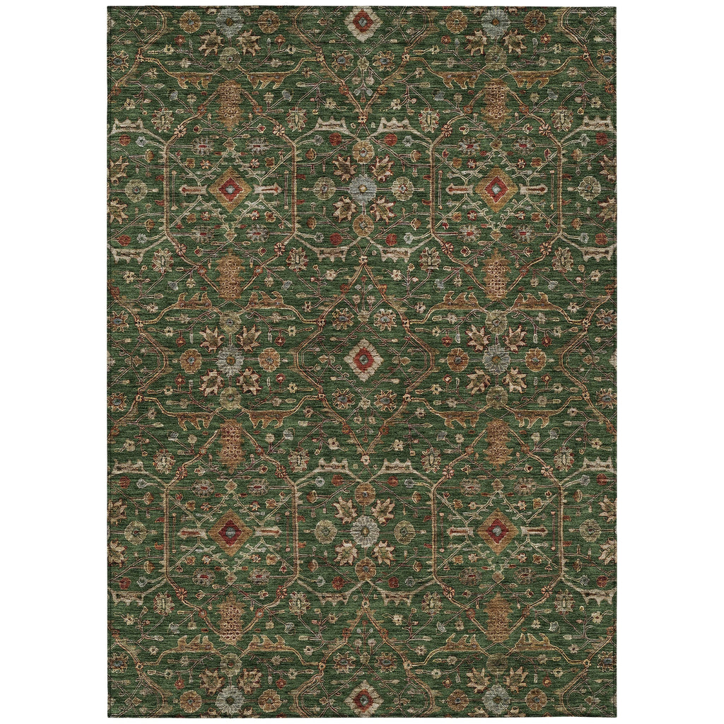 Machine Washable Indoor/ Outdoor Traditional Persian Chantille Rug
