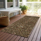 Machine Washable Indoor/ Outdoor Traditional Persian Chantille Rug