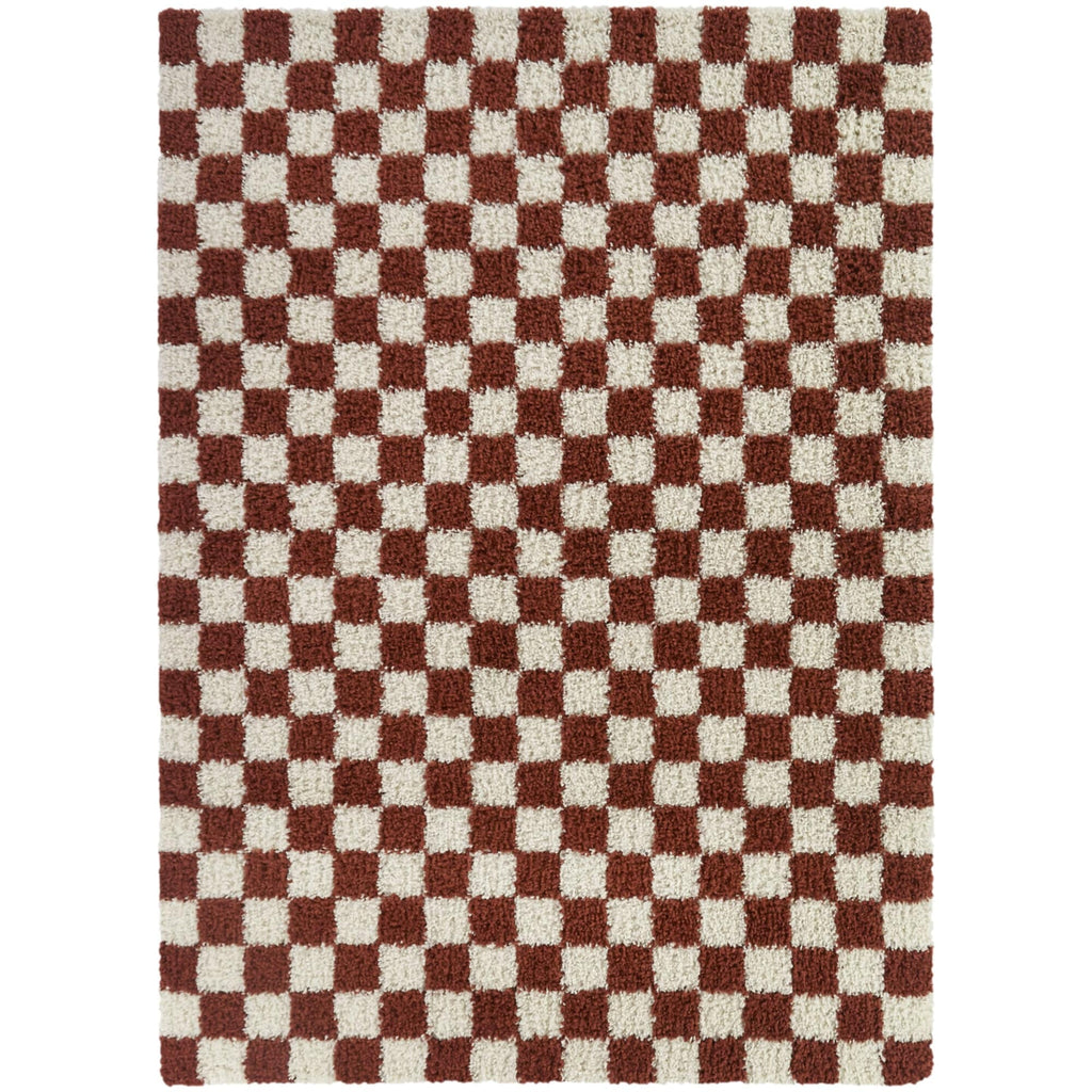 Mackie Checkered Shag Area Rug