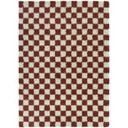 Mackie Checkered Shag Area Rug