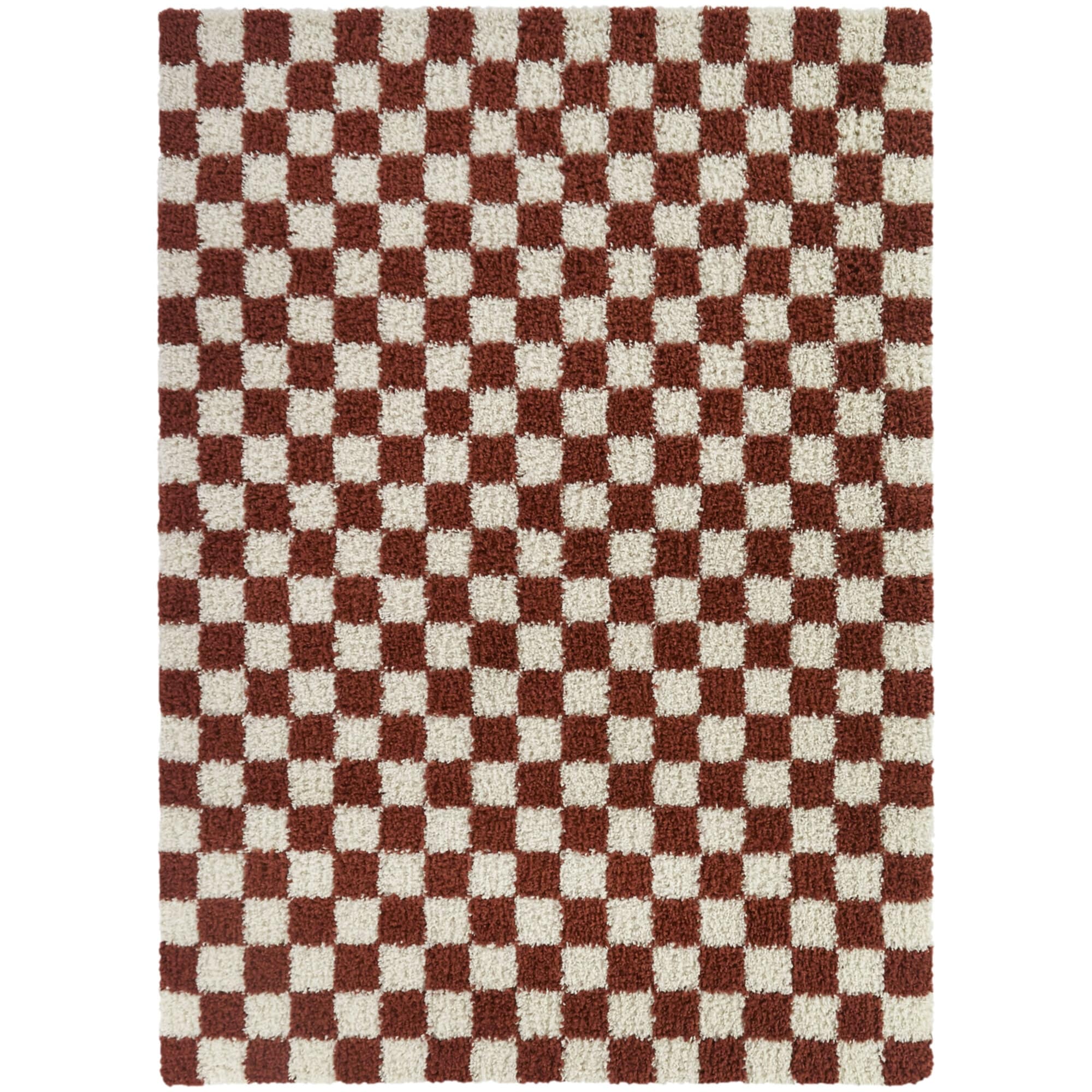 Mackie Checkered Shag Area Rug
