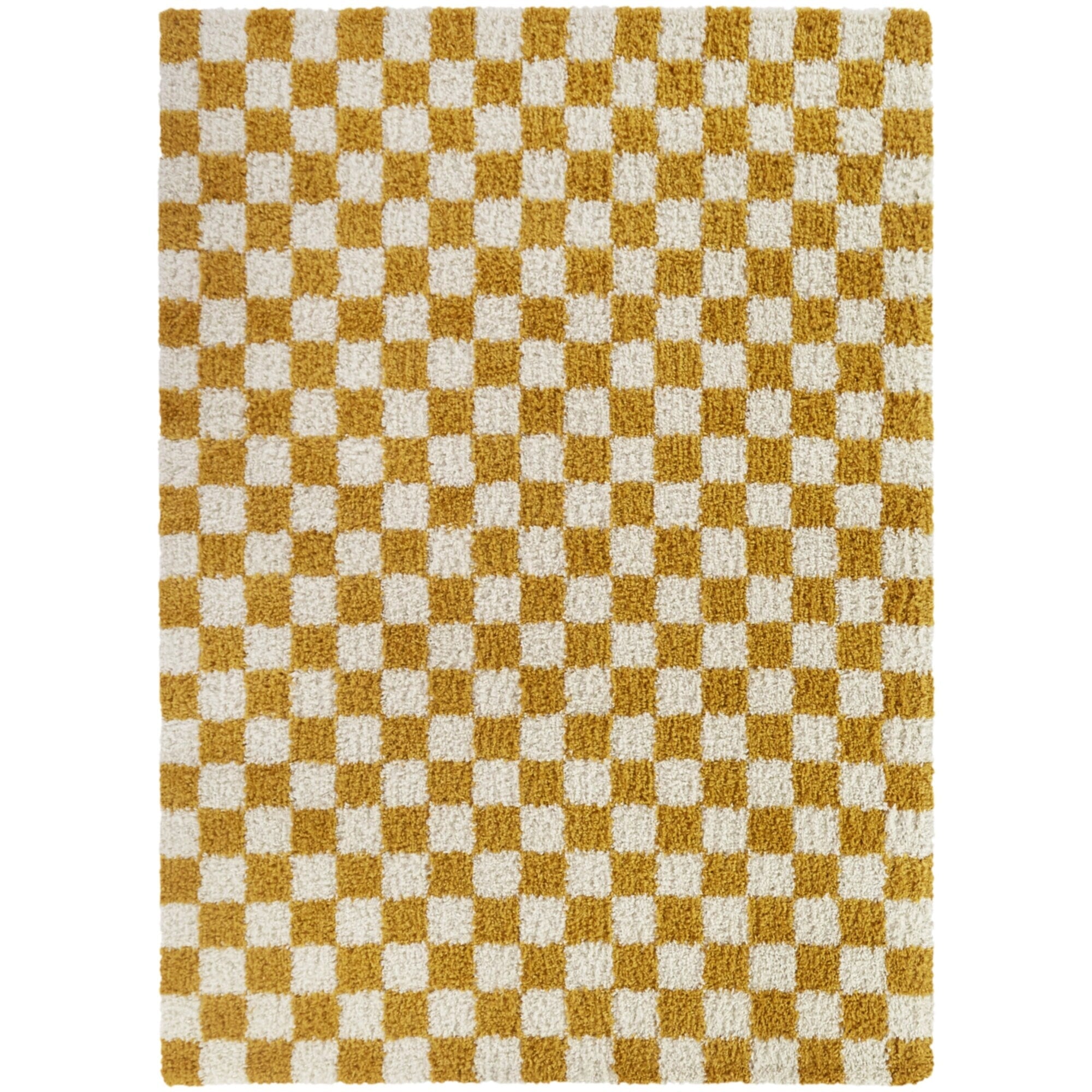 Mackie Checkered Shag Area Rug