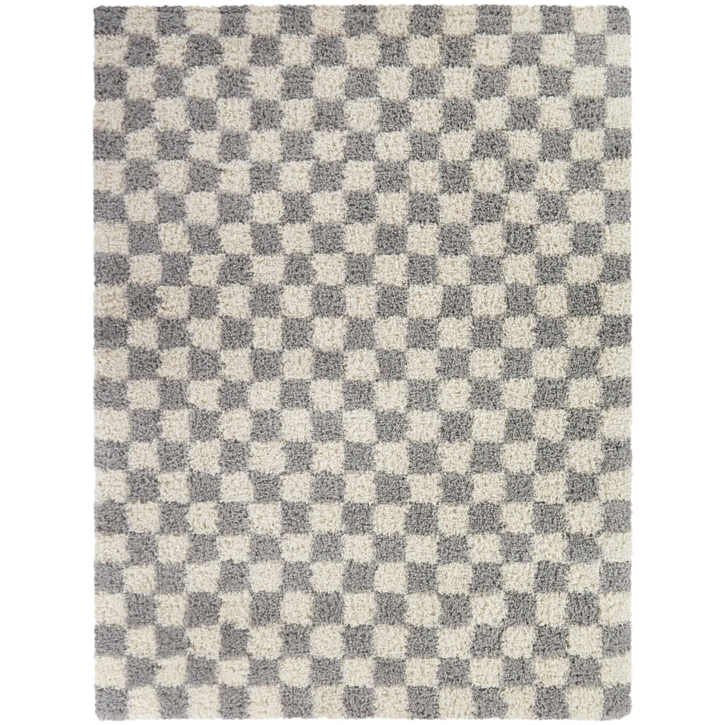 Mackie Checkered Shag Area Rug