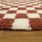 Mackie Checkered Shag Area Rug