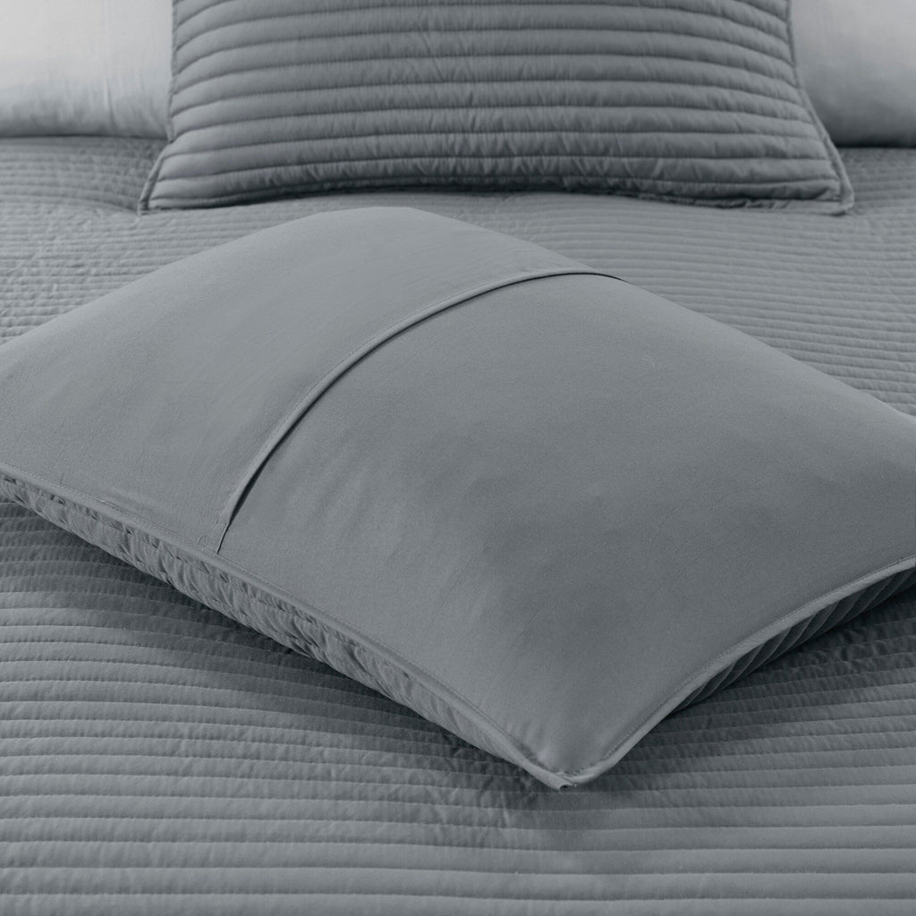 Madison Park Anchorage 8 Piece Printed Seersucker Comforter and Quilt Set Collection