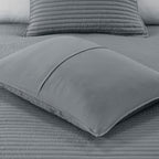 Madison Park Anchorage 8 Piece Printed Seersucker Comforter and Quilt Set Collection