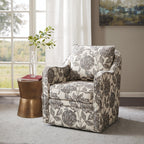 Madison Park Betty Upholstered Swivel Curved Armchair