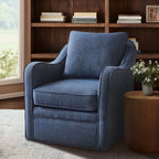 Madison Park Betty Upholstered Swivel Curved Armchair