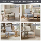 Madison Park Donohue Turned Wood Frame Armchair