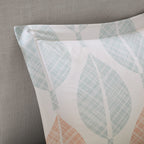 Madison Park Essentials Pelham Bay Coral/ Green Comforter Set with Cotton Bed Sheets