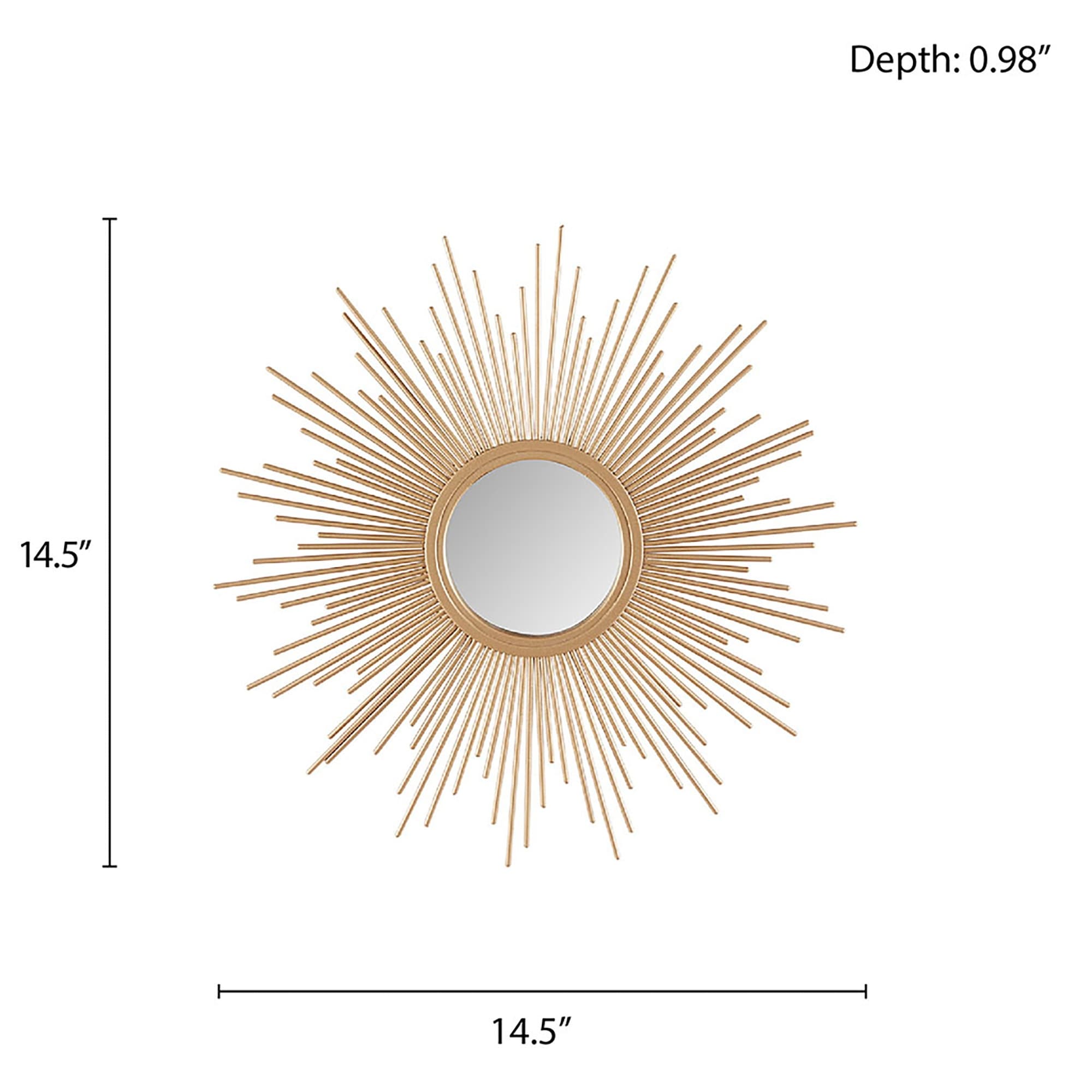 Madison Park Fiore Sunburst Wall Decor Mirror