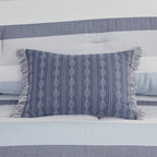 Madison Park Levi Blue/ Natural 5 Piece Jacquard Comforter Set