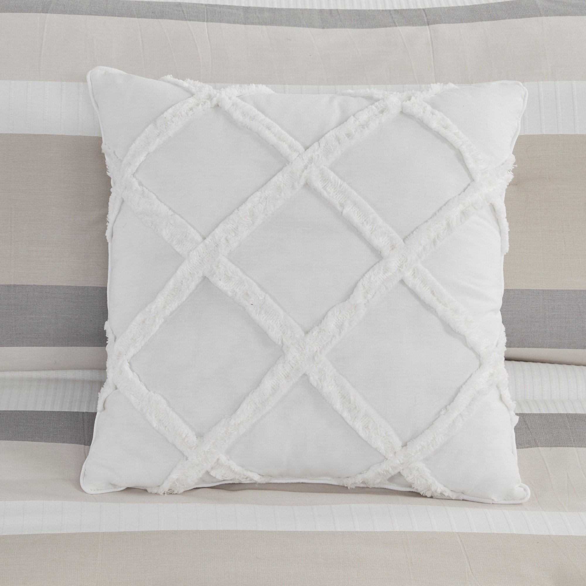 Madison Park Levi Blue/ Natural 5 Piece Jacquard Comforter Set