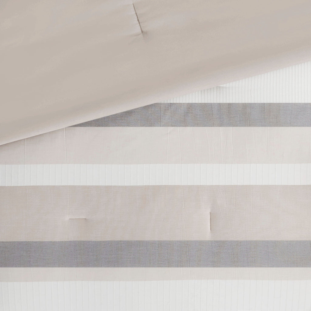 Madison Park Levi Blue/ Natural 5 Piece Jacquard Comforter Set