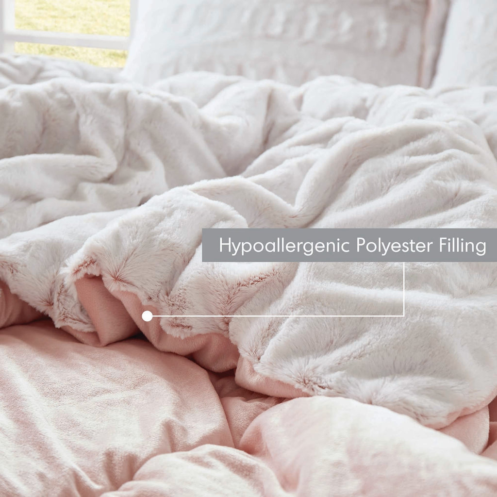 Madison Park Margot Back Print Long Fur Comforter Set