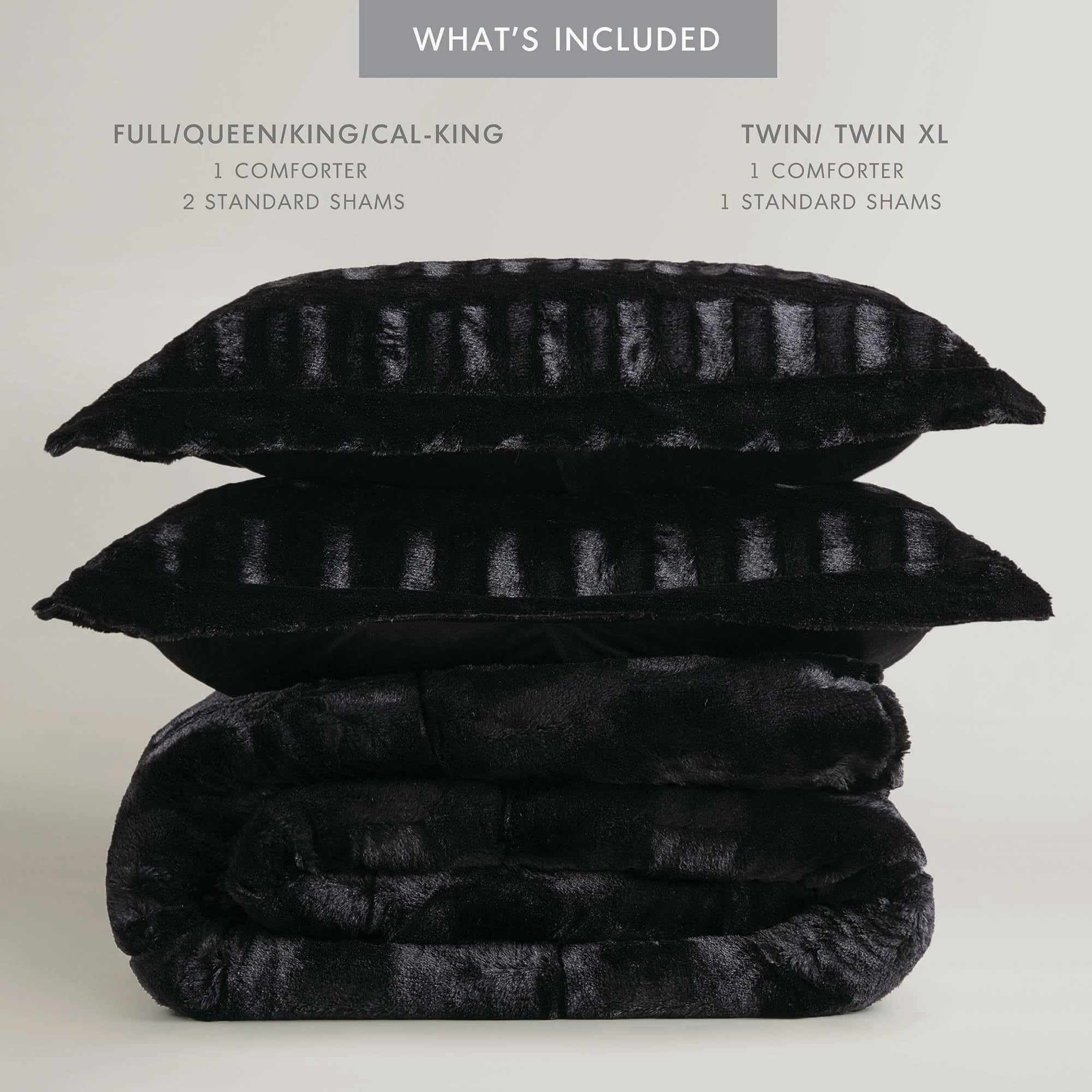 Madison Park Margot Back Print Long Fur Comforter Set