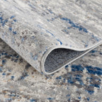 Madison Park Marie Blue/ Cream Abstract Area Rug