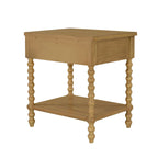 Madison Park Signature Beckett Turned Wood Spindle Nightstand with Drawer & Shelf