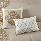 Madison Park Vera 8 Piece Embroidered Microfiber Comforter Set