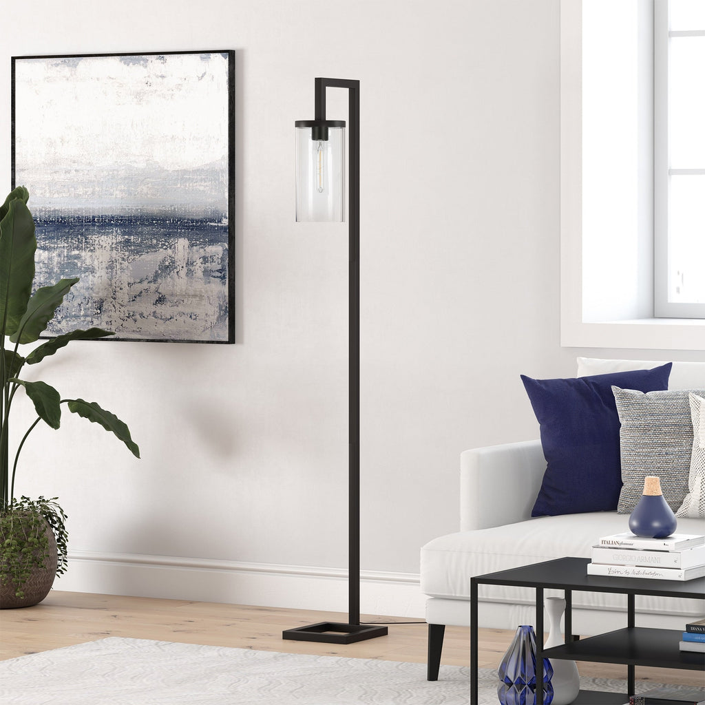 Malva 67.75 Tall Floor Lamp with Glass Shade - 11 Wide