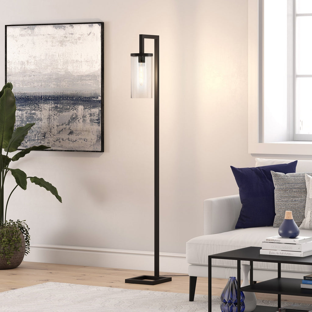 Malva 67.75 Tall Floor Lamp with Glass Shade - 11 Wide