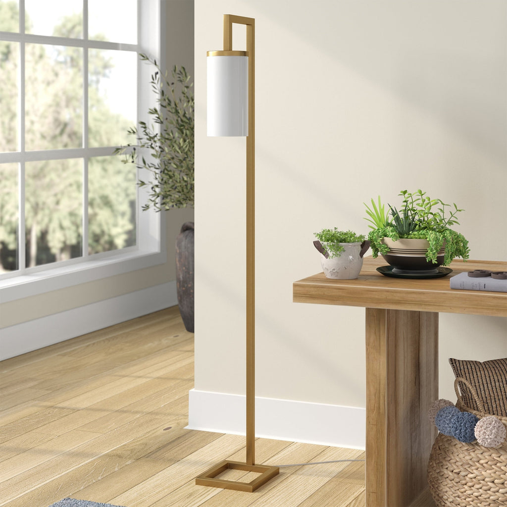 Malva 67.75 Tall Floor Lamp with Glass Shade - 11 Wide