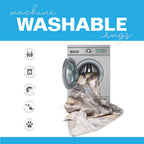 Vista Home Marissa Washable Contemporary Abstract Orange/ Blue Indoor Area Rug