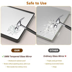 Matte Black Round Mirror