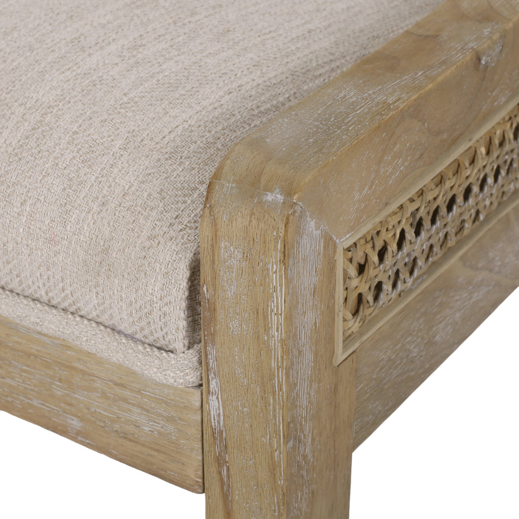 Maurers Cane and Wood Upholstered Dining Chairs (Set of 2) by Christopher Knight Home