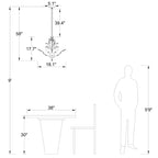 Maxax 4 - Light Unique Classic / Traditional Chandelier with Crystal Accents