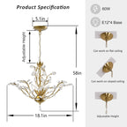 Maxax 4 - Light Unique Classic / Traditional Chandelier with Crystal Accents