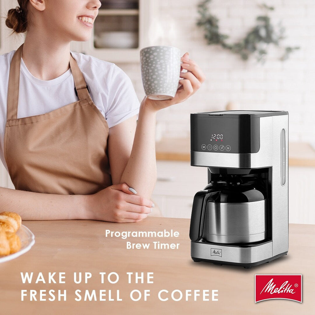 Melitta Aroma Tocco 8-Cup Drip Coffee Maker with Thermal Carafe and Touch Control Display