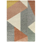 Merril Mid-century Modern Color Block Shag Area Rug