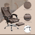 Microfiber Massage Office Chair High Back Ergonomic Recliner Chair with Heat, Footrest and Remote Control