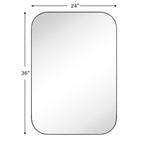 TEHOME Mid-Century Modern Chic Metal Rounded Wall Mirrors
