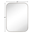 TEHOME Mid-Century Modern Chic Metal Rounded Wall Mirrors