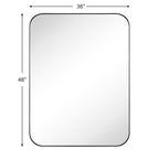 TEHOME Mid-Century Modern Chic Metal Rounded Wall Mirrors