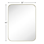 TEHOME Mid-Century Modern Chic Metal Rounded Wall Mirrors