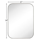 TEHOME Mid-Century Modern Chic Metal Rounded Wall Mirrors