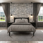 Mid-Century Panel Bed