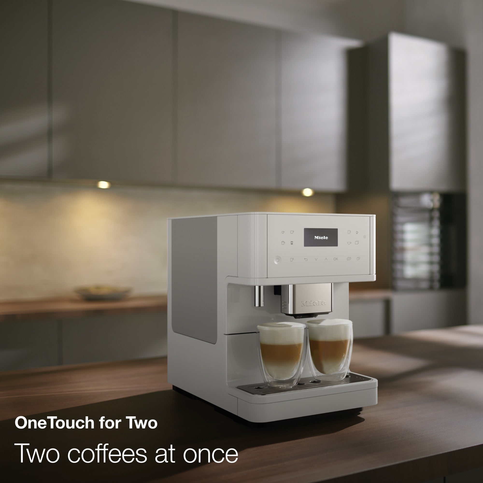Miele CM 6160 MilkPerfection Countertop Coffee System- Lotus White