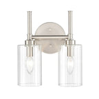 Millennium Lighting Chastine Bathroom Vanity Light Fixture with Clear Beveled Glass Shades