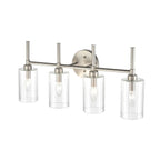 Millennium Lighting Chastine Bathroom Vanity Light Fixture with Clear Beveled Glass Shades