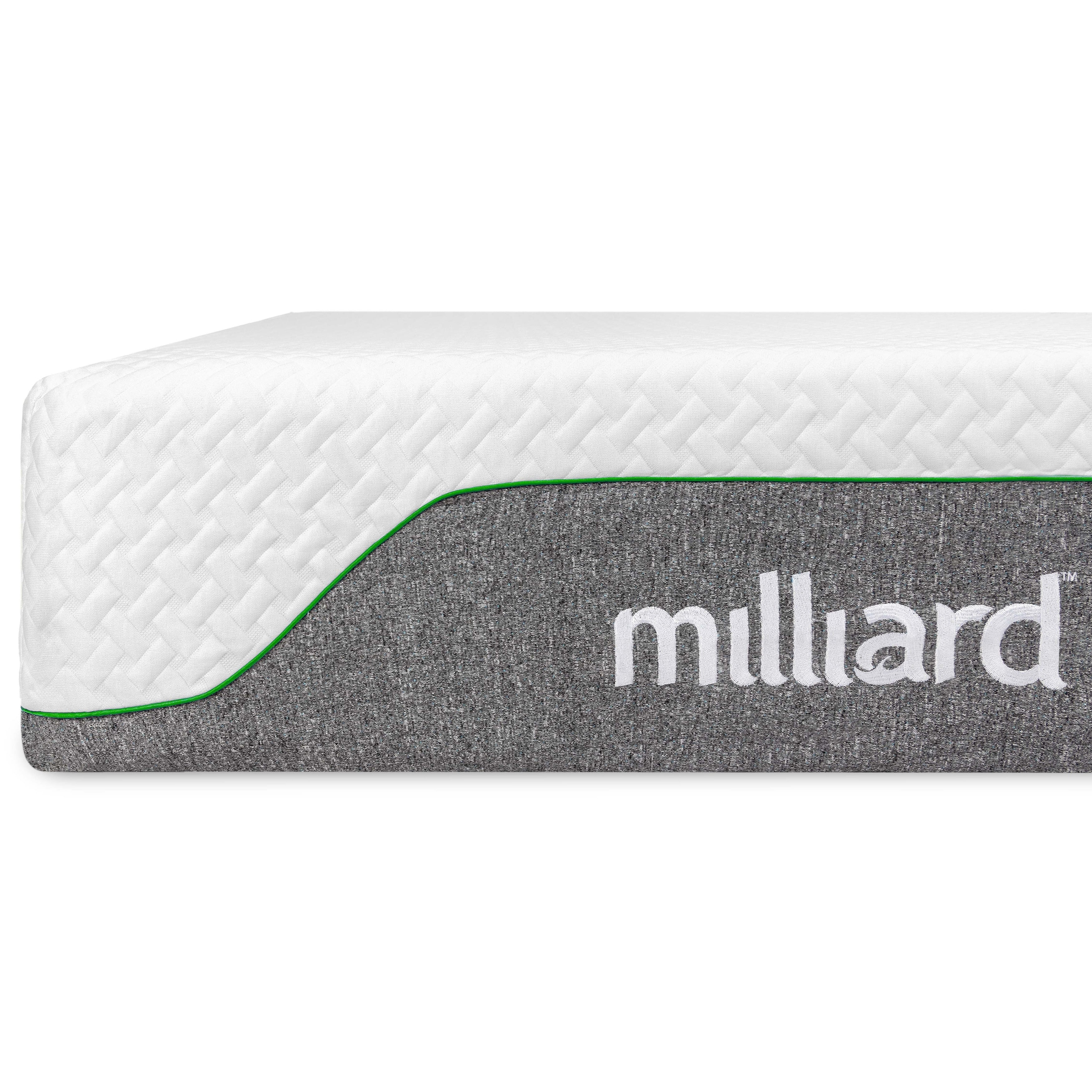 Milliard Memory Foam Mattress 10 inch Firm, Bed-in-a-Box/Pressure Relieving, Classic