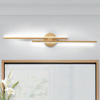 Minimalist 2-Light Dimmable LED Vanity Light Linear Metal Wall Sconce