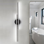 Minimalist 2-Light Dimmable LED Vanity Light Linear Metal Wall Sconce