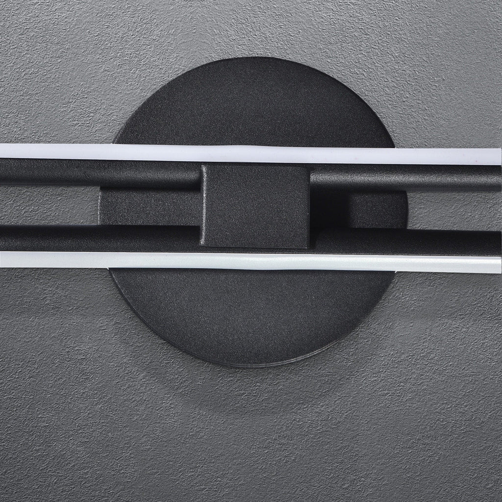 Minimalist 2-Light Dimmable LED Vanity Light Linear Metal Wall Sconce