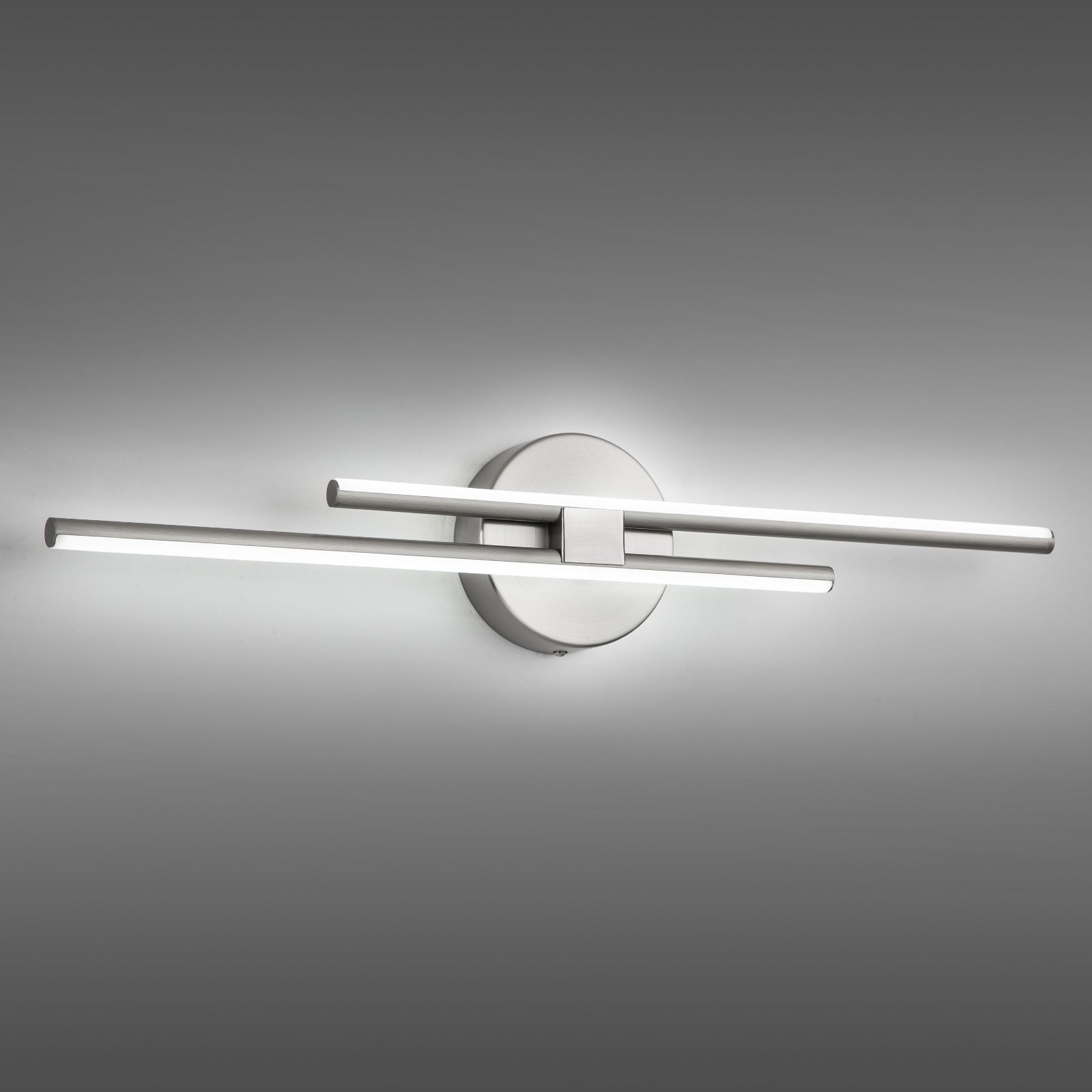 Minimalist 2-Light Dimmable LED Vanity Light Linear Metal Wall Sconce